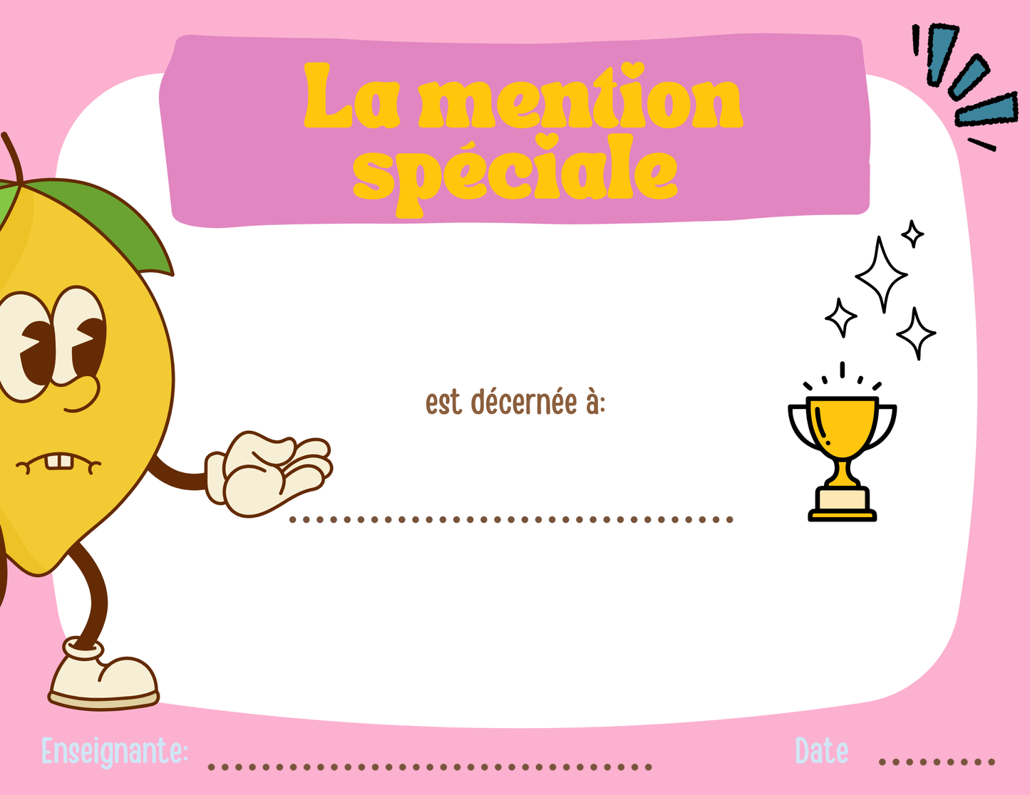 Mentions spéciales - Prix Citron