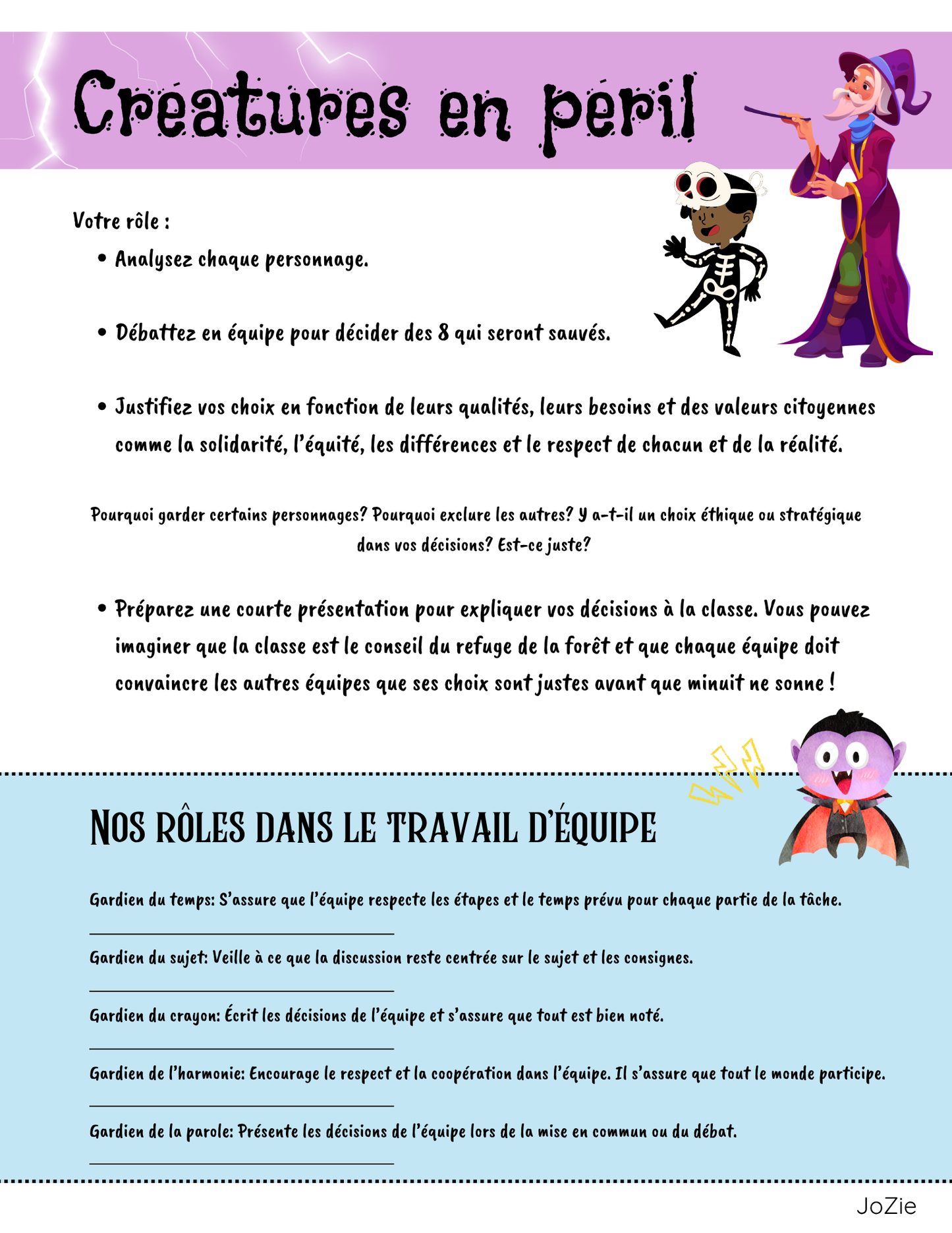 Créatures en péril - CCQ 3e cycle