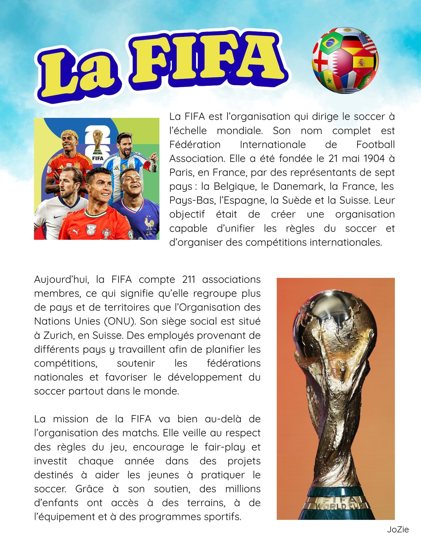 FIFA - lecture + jeux