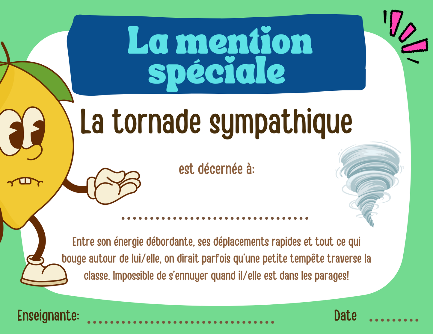 Mentions spéciales - Prix Citron