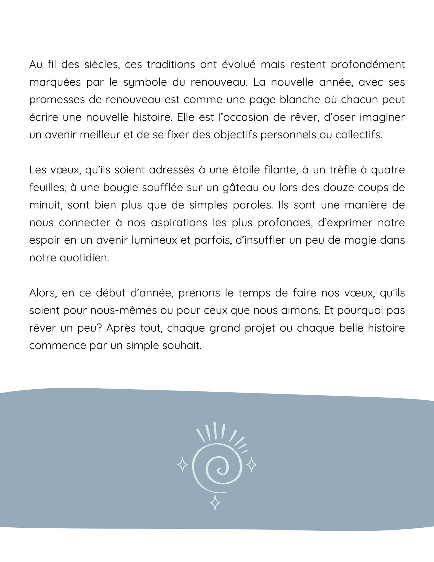 Les souhaits - CCQ nouvel an!
