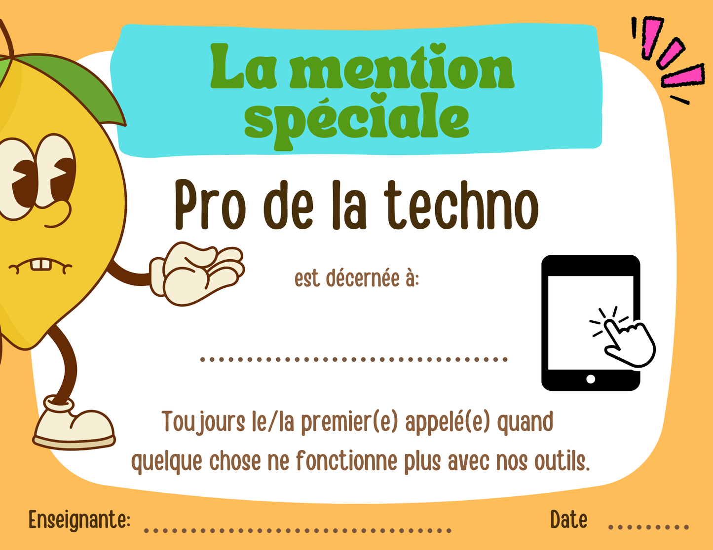 Mentions spéciales - Prix Citron