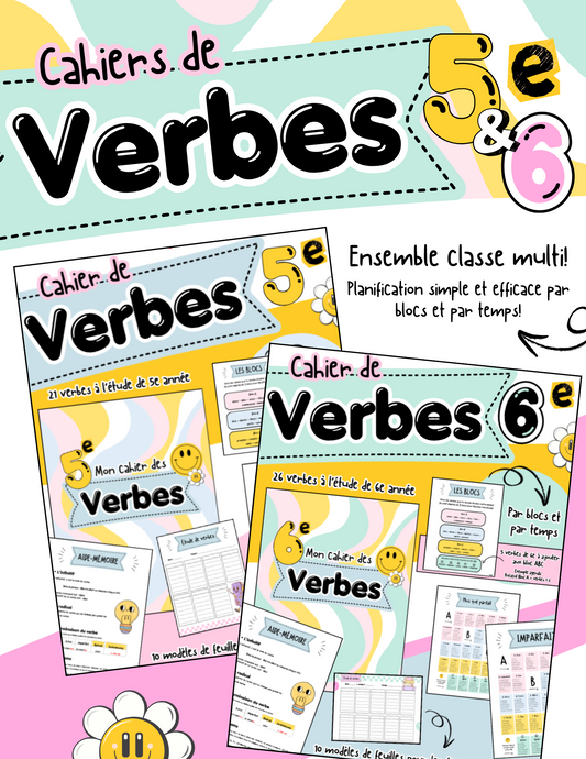 DUO Cahiers des verbes 5e et 6e année