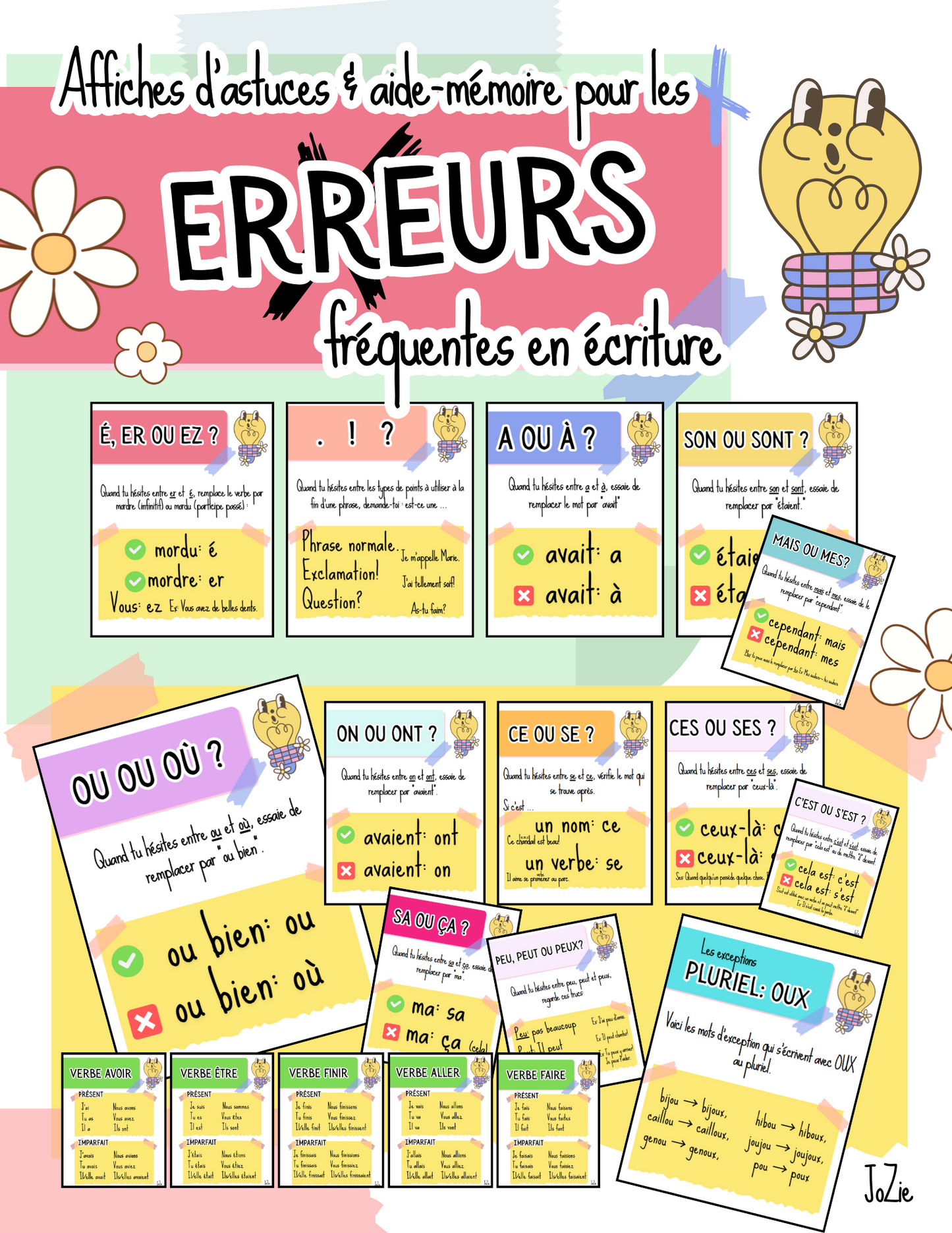 Affiches - Erreurs fréquentes en écriture