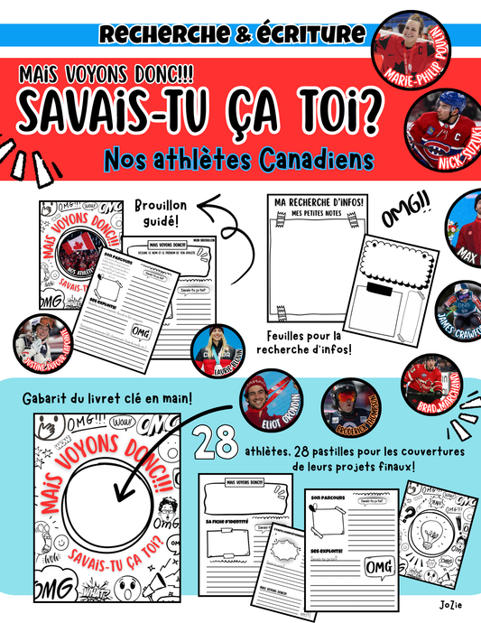 Mais voyons donc!!! Les Athlètes Canadiens - Recherche et écriture